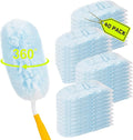 40 Count Duster Refills Compatible with Swiffer Dusters, 360° Heavy Duty Duster Refills with 2 Handle for Cleaning Furniture, Blinds, Ceiling Fans