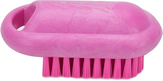 SPARTA Nail Scrub Brush Commercial-Grade, Heavy-Duty Hand and Fingernail Brush with Stiff Bristles for Gardeners, Mechanics, And Foodservice Personnel, Plastic, 5 Inches, Pink