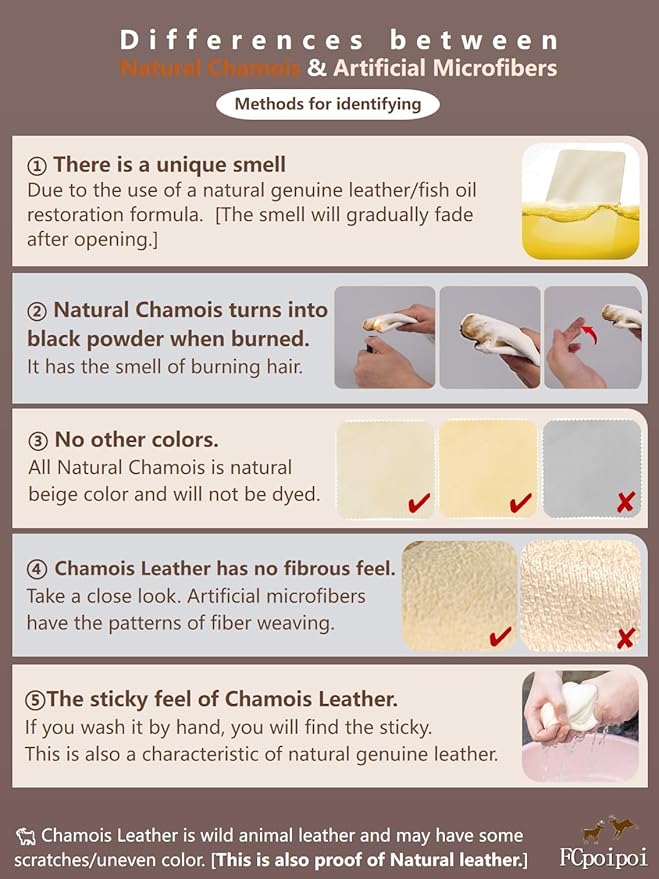 Glasses Cleaning Cloth Chamois Leather Natural Premium Cloth,Eye Glass Clean Cloths Safe and Effective Cleans Jewelry,Lens,Eyeglass,Sunglass,Car,Screen,Camera (2Pcs-6”x8”+8”x12”)