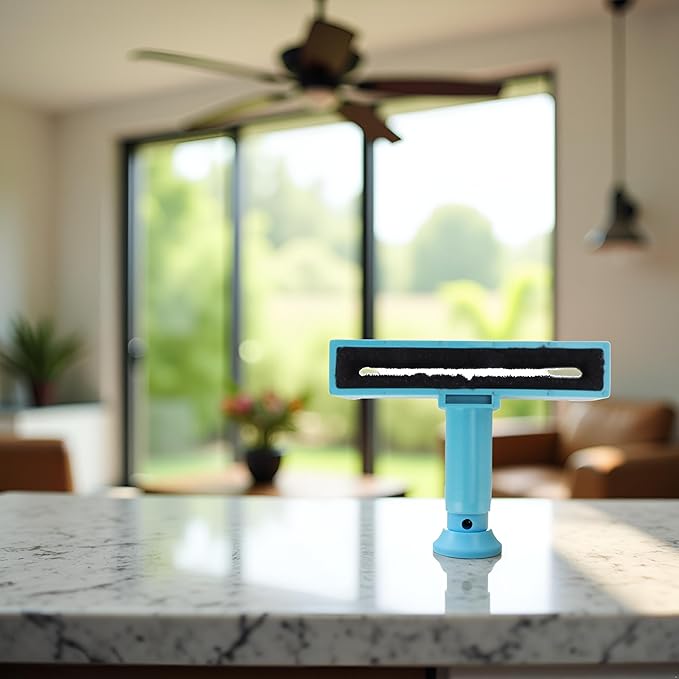Pssopp Ceiling Fan Blade Cleaner, Duster Ceiling Fan Attachment Washable Brush Fan Tool Ceiling Fan Blade Cleaner Ceiling Fan Cleaner Duster for Home (Blue)