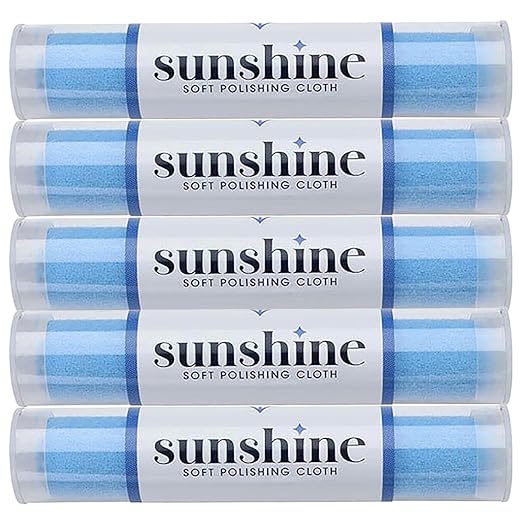 Sunshine Soft Polishing Cloths, 5 Pack of Tubes