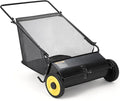 Garvee 26 in Heavy-Duty Push Lawn Sweeper - 4 Spinning Brushes, 7Ft³ Large Capacity Collection Bag, Adjustable Height for Grass, Leaves & Debris On All Terrains