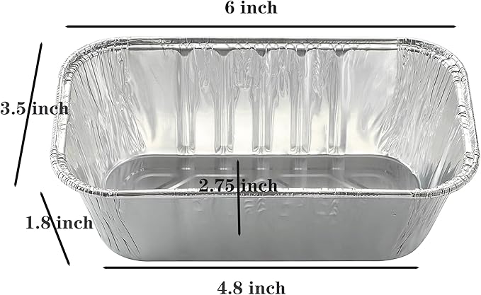 30 Pack 1Lb mini Loaf Pans Heavy Duty Disposable Aluminum Foil Bread Tins Standard Size - 6" X 3.5" X 2.5" Oven Safe Sturdy Small Bread Tin Pans-1 Pound Loaf Pans …