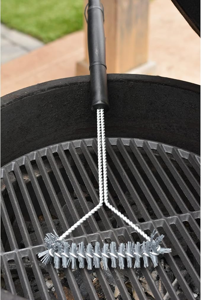RSVP International Barbeque Grilling Collection Grill Cleaning Tool, Nylon Brush, 21-Inch, Black