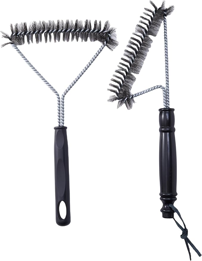 2 Pack Air Fryer Cleaning Brush | Small Grill Brush for Deep Cleaning | Air Fryer Cleaning Kit with Durable Stainless Steel Bristles for Kitchen, BBQ, and Cooking Surfaces