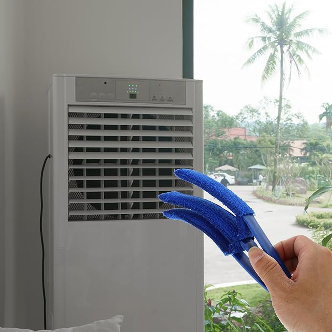 Healifty Multifunctional Window Blinds Cleaning Brush Set with Air Conditioner Vent Dust Brush 10pcs Household Dust Removal Tools for Shutter and Vent Cleaning
