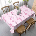 Pink Flamingo Table Cloth Rectangle Table Cute Elegant Flamingo with White Polka Dots 52x70 Tablecloths Decorative for Dining Kitchen Banquet Picnic Party