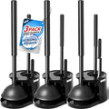 3Pack 3 in 1 Toilet Brush and Plunger Set,Toilet Bowl Brush Plunger Set,Toilet Brush Plunger Combo,Cleaning Brush,Cleaning Supplies, Crevice Cleaning Brush, Bathroom Cleaning Tools