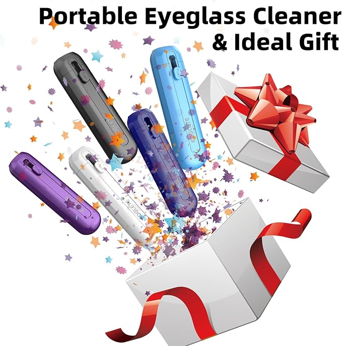 Glasses Cleaner Eyeglass Cleaning Kit, Lens Cleaners Spray with Microfiber Cloth, Portable Glasses Cleaning Kit for Travel, Safe Eyeglasses Cleaner Tool, No Streaks Scratch