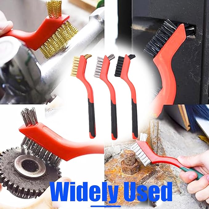 7 Pcs Hard Bristle Crevice Cleaning Brush Kitchen Stove Cleaning Brush Scraper Tool Set, Dead Corners Cleaner Brush for Kitchen Bathroom Toilet Crevice (7 Pcs Versatile Cleaning Set)
