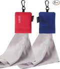 SEIBER Eyeglass Cleaning Microfiber Cloth,7 x 7 inch Glasses Cloth for Sunglasses,Laptops, Cameras,Screen- with Neoprene Pouch,Self-Closing Bottom(2PCS,RedBlue)
