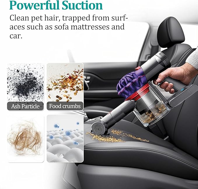 Deep Brush Mini Motorised Tool for V7 V8 V10 V11 V15 Cordless Vacuum Cleaners - Effortlessly Deep Clean Mattresses, Sofas, Car Interiors - Lightweight Design, Easy Maintenance