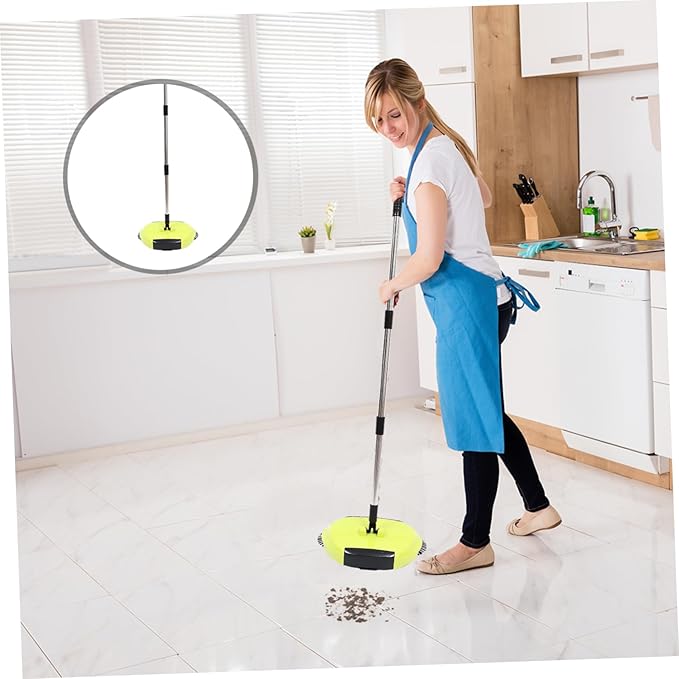 3 1 Hand Push Cleaning Tools for Home Floor Rugs Lazy Dustpan Trash Bin Vacuum Cleaners Non Electric Sweeper Mini Rotary Tool Sweeper Vacuum Brooms to Rotate Cordless Combination