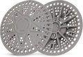 ZOOY Shower Drain Hair Catcher, 2 Pack 5.5 Inch Silicone Drain Cover (New Grey)