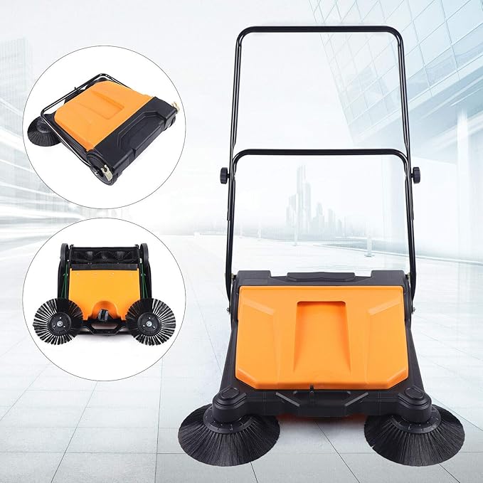 Gdrasuya10 26" Hand Push Sweeper, Household Hand Push Carpet Sweeping Sweeper Home Sweeping Mopping Machine