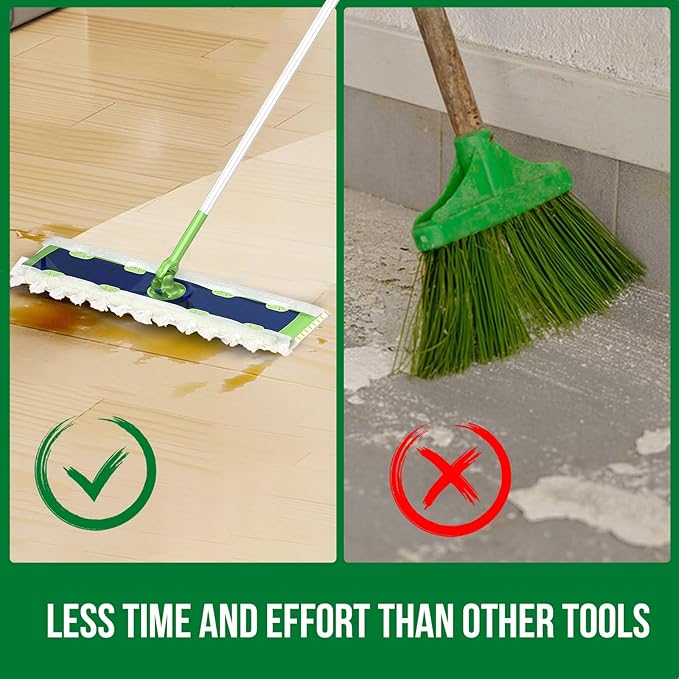 XL Heavy Duty Dry Sweeping Cloths Compatible with Sweeper Mop, Microfiber Duster Mop Pads Refills for Cleaning Hardwood Floor Dust and Pet Hair, Disposable (60 Count)