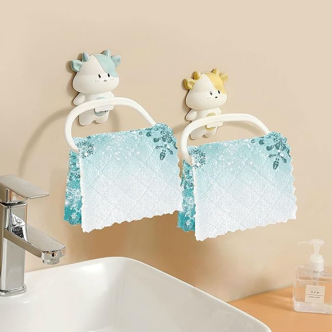 ALAZA Dish Towels Kitchen Cleaning Cloths Silver Winter Teal Turquoise Snowflakes Christmas Dish Cloths Absorbent Kitchen Towels Lint Free Bar Tea Soft Towel Kitchen Accessories Set of 6,11"x11"