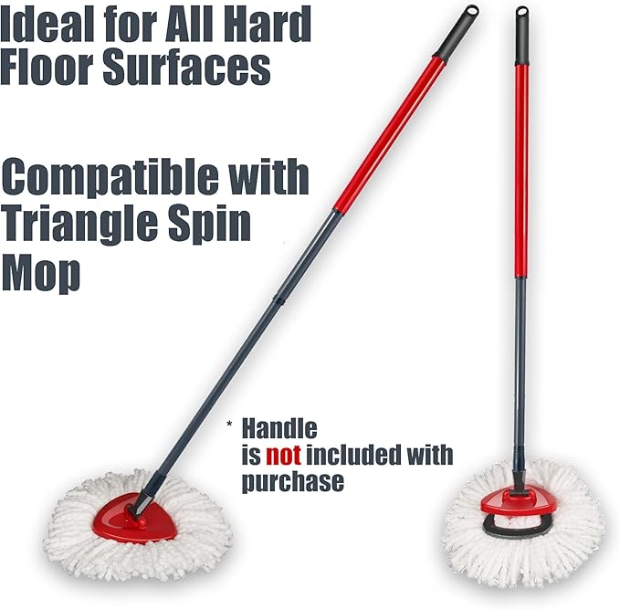 7 Pack Mop Head Replacement for O Cedar: Spin Mop Refill Compatible with Ocedar - Microfiber Replace Heads and Tile Marble Grout Scrubber Bristle for O'ceda