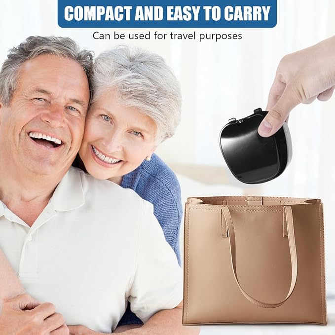 2 Pack Denture Bath Case Cup Box Holder Storage Container with Denture Cleaner Brush Strainer Basket for Travel Cleaning (White and Black)