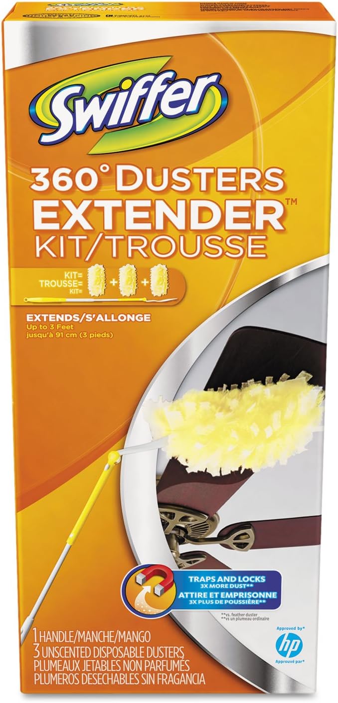 Swiffer 44750 Dusters Extender Kit, 360°, Extends Up to 3'