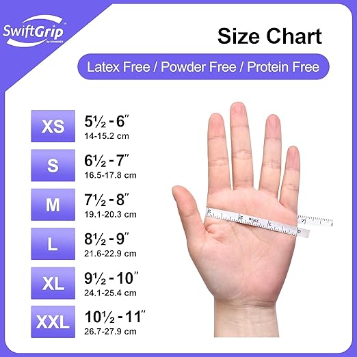 Disposable Nitrile Exam Gloves, 3mil, Medium, Box of 100, Violet Nitrile Gloves Disposable Latex Free for Medical, Cleaning, Cooking & Esthetician, Food-Safe, Powder-Free, Purple