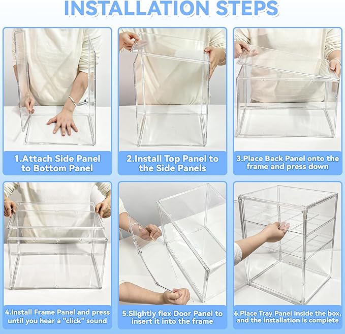 Baby Bottle Organizer for Countertop, X-Large Clear Bottle Storage Organizer, Baby Bottle Storage Organizer for Bottles, Nipples, Pump Parts & Food Jars, Nursery Cabinet, Kitchen Pantry