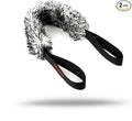 Maxshine Microfiber Wheel Scrubbing Belt 2-Pack (Universal) | Soft 700GSM Double-Sided Belt with Loop Strap for Wheel & Rim Cleaning | Access Tight Wheel Gaps, Brake Calipers, Fenders