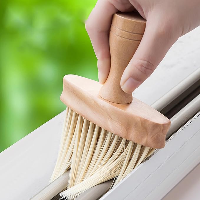 Keyboard Cleaning Brush, Double Sided Ultra Soft Dusting Brush for Piano Guitar Laptop Synthesizers, Wooden Handle Universal Instrument Brush