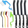 Cleaning Brush, 9 Pcs Hard Bristle Crevice Cleaning Brush Set for Kitchen Bathroom Toilet Grout Bottle Gap Window Tracks, Multifunctional Home Essentials Scrub Cleaning Tools