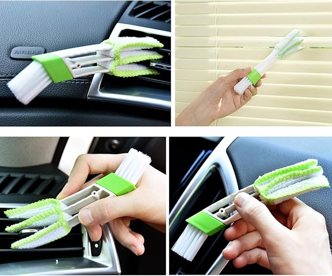 Magic Window Cleaning Brush,Window Groove Cleaning Brush Set，Hand-held Groove Gap Cleaning Tools,Window Blind Sliding Door Track Cleaner Duster Brush for Tile Lines Car Vents Keyboard（8Pcs）