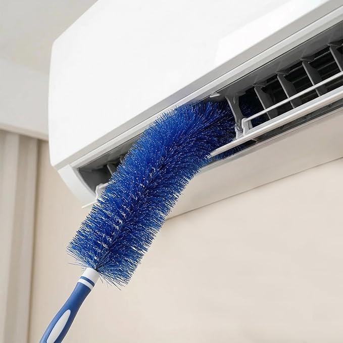 Bendable Fan Cleaning Brush – Soft Bristle Fan Cleaner for Standing Fans, Air Vents, Curtains & Blinds – Reusable, Washable Dusting Tool