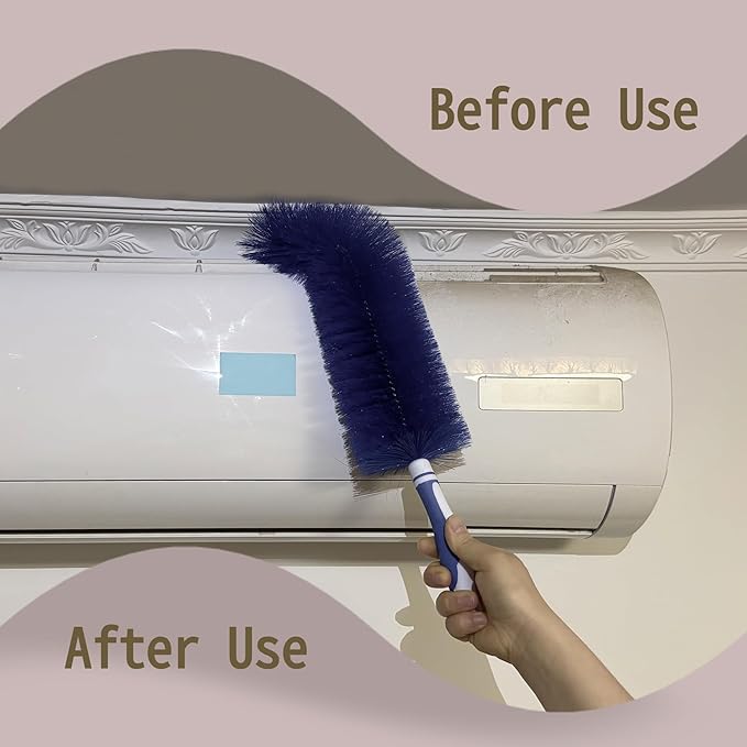 Bendable Fan Cleaning Brush – Soft Bristle Fan Cleaner for Standing Fans, Air Vents, Curtains & Blinds – Reusable, Washable Dusting Tool