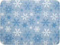Winter Dish Drying Mat for Kitchen Counter 18x24 Blue White Snowflake Holiday Theme Seasonal Absorbent Reversible Microfiber Drying Mats Kitchen Countertop Protector Dishes Drainer Pad