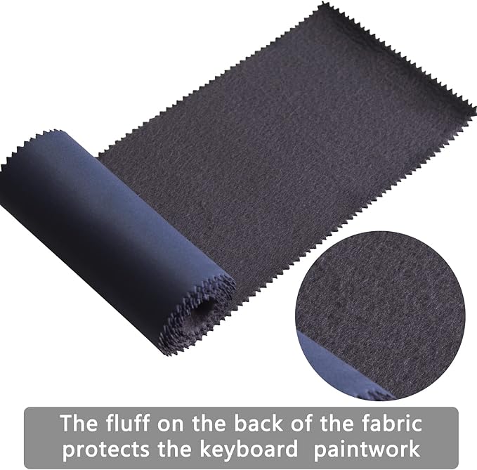 Piano Keyboard Anti-Dust Cover High Technology Fabric Key Cover Cloth Fit For Upright Piano, Electric Piano & Grand piano (Dark blue) (Dark blue)
