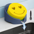 NiHome Silicone Sponge Holder Compatible with Scrub Daddy Mommy Sponges for Kitchen & Bathroom, Auto Draining Organizer, Holds Multiple Sponges & Cleaning Tools, Food-Grade, Dishwasher Safe(Dark Blue)