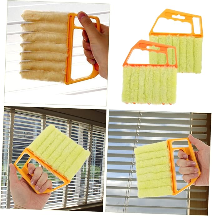 2pcs Blinds Cleaning Brush for Window and Home Use Versatile Pulley Brush for Blinds Lightweight and Reusable for Shutters Air Conditioners and More