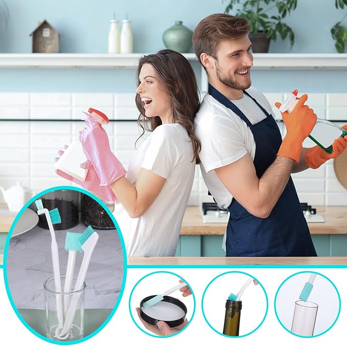 16 Pack Small Household Cleaning Brushes Crevice Cleaning Tool Deep Detail Crevice Cleaner Brush Set Detail Tiny Scrub Cleaner Brush Micro Crevices Scrub Cleaners Tool for Small Holes Corner Space