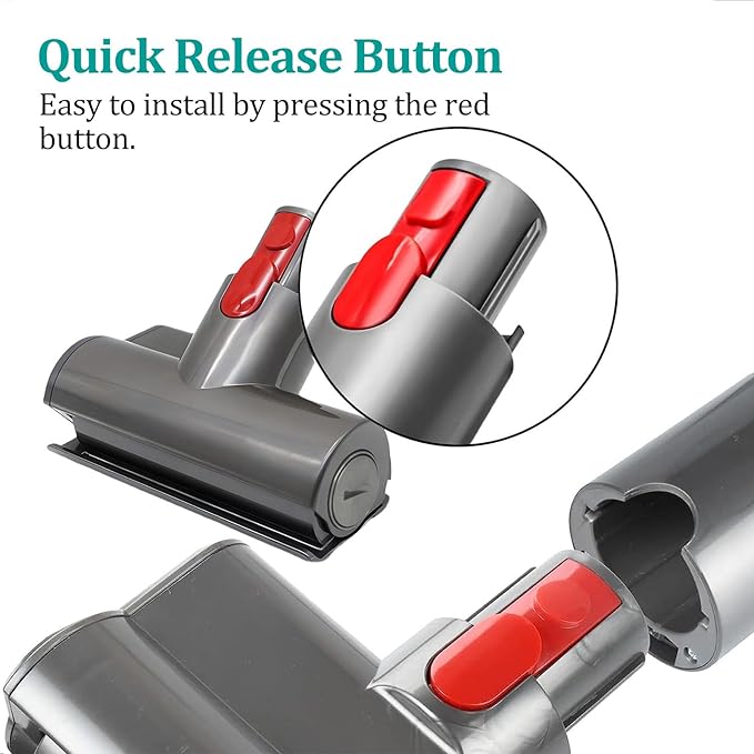 Vacuum Attachments Deep Cleaning Parts for Dyson, Upholstery Fits Dyson Mattress Tool V8 V7 V11 V10 V15, Deep Cleans Mattresses, Pillows, Blankets & Sofas Easy-clean Design Head Replacement