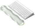 Clear Gel Wrist Rest for Keyboard, Ergonomic Keyboard Wrist Rest for Typing Pain Relief, Keyboard Arm Rest for Office, Gaming, Computer, Laptop - Transparent Green