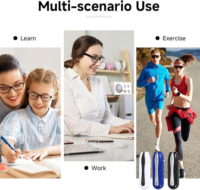 3Pcs Portable Eye Glasses Cleaner, Efficient and Durable Carbon Microfiber Technology, Lens Cleaner with Carbon Microfiber Tech and Mini Sunglasses Brush Cleaning Tool Kit