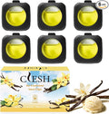 Car Air Fresheners, Vanilla, 6-Pack, 4ml Each, Odor Eliminator