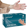 Clear Vinyl Gloves, Powder-Free & Latex-Free, Disposable Clear Gloves, Cleaning Gloves,5 Mil, 100 Count, Medium