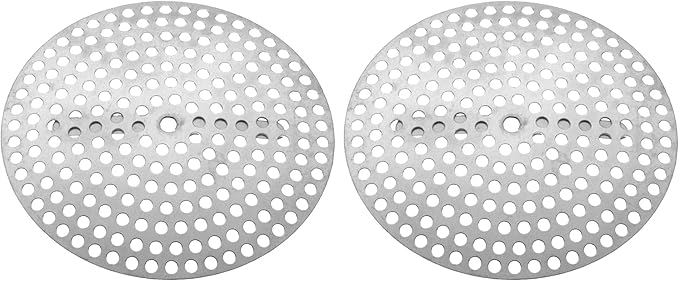 Danco 88923 Clip Style Shower Drain Cover, for Use with 3-3/8 in Shower Drains, Aluminum Steel, Chrome Plated (Pack of 2)