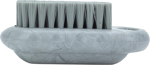 SPARTA 5 Inch Hand and Nail Brush with Stiff Polyester Bristles, Polypropylene Body, Color Coded Scrub Brush for Commercial Foodservice and Industrial Use, Gray