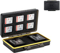Fujifilm NP-W126 NP-W126S Camera Battery Memory Card Storage Case Holder for 6 SD Card + 2 Slots Battery, Fuji Camera Battery Box on X100VI X-T3 X-T30 X-T100 X100F X-A10 X-Pro2 X-Pro1 X-T2 X-T1 X-T20