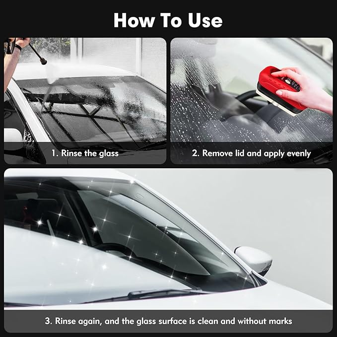 Automotive Oil Film Cleaning Brush, Car Glass Oil Film Cleaner Brush, Oil Repellent Film for car Windows, Improves Clarity and Visibility,Oil Film Cleaning Emulsion,universal glass cleaning wipe Board