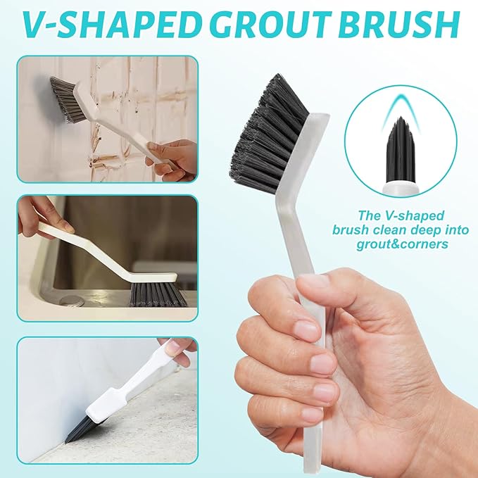 15-Piece Crevice Cleaning Brush Set – Narrow Gap, Grout Line & Window Track Brushes for Bathroom, Kitchen, Car Vents, and Tight Spaces (6 Tool Types)