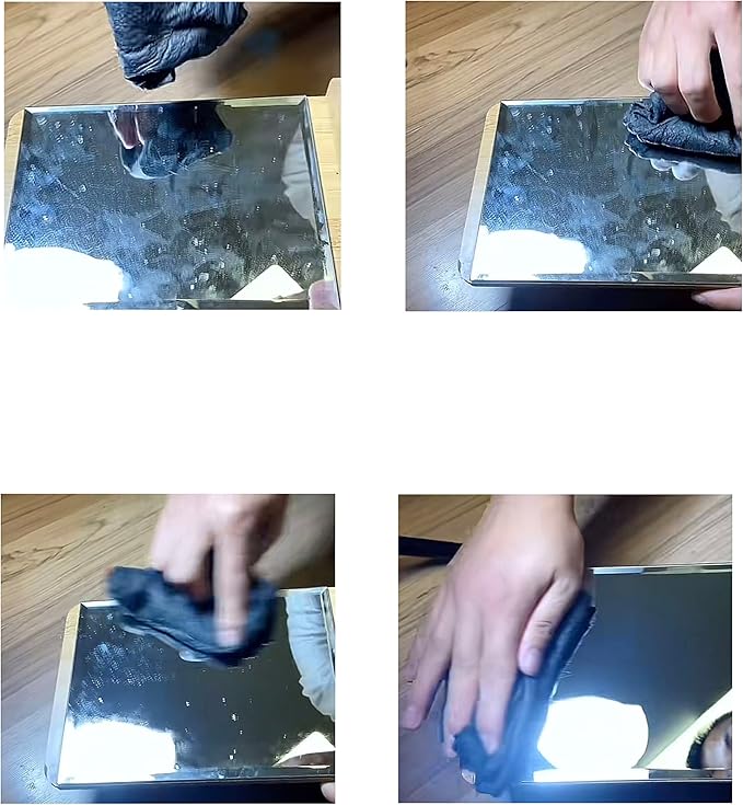 Magic Glass Cleaning Cloth 10 Pcs - Streak Free, Ultra-Absorbent car Window Fog Remover, Monitor Screen, and Glasses Cleaning Towel Made from Seaweed fibers 11.8"x11.8" (10, 30cm x 30cm)