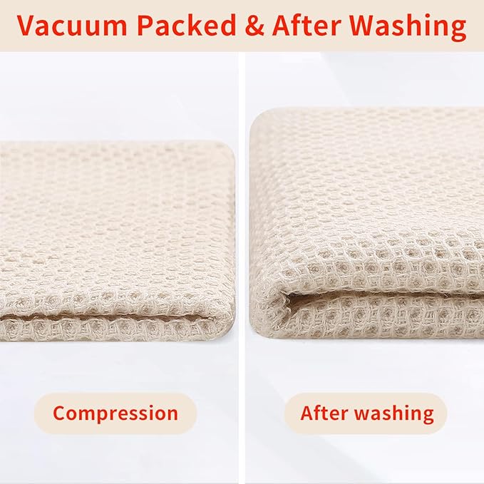 Homaxy 100% Cotton Kitchen Towels and Dishcloths Set, 12 x 12 Inches and 13 x 28 Inches, Set of 10 Bulk Kitchen Towels Set, Ultra Soft Absorbent Dish Cloths for Washing Dishes, Mixed Color