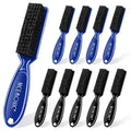 NICEMOVIC 10 Pcs Barber Clipper Cleaning Brush, Barber Accessories Supplies, Blade Trimmer Cleaning Mini Brush Bulk Set Duster Manicure Nylon Brush Hair Styling Tool (Black&Blue)